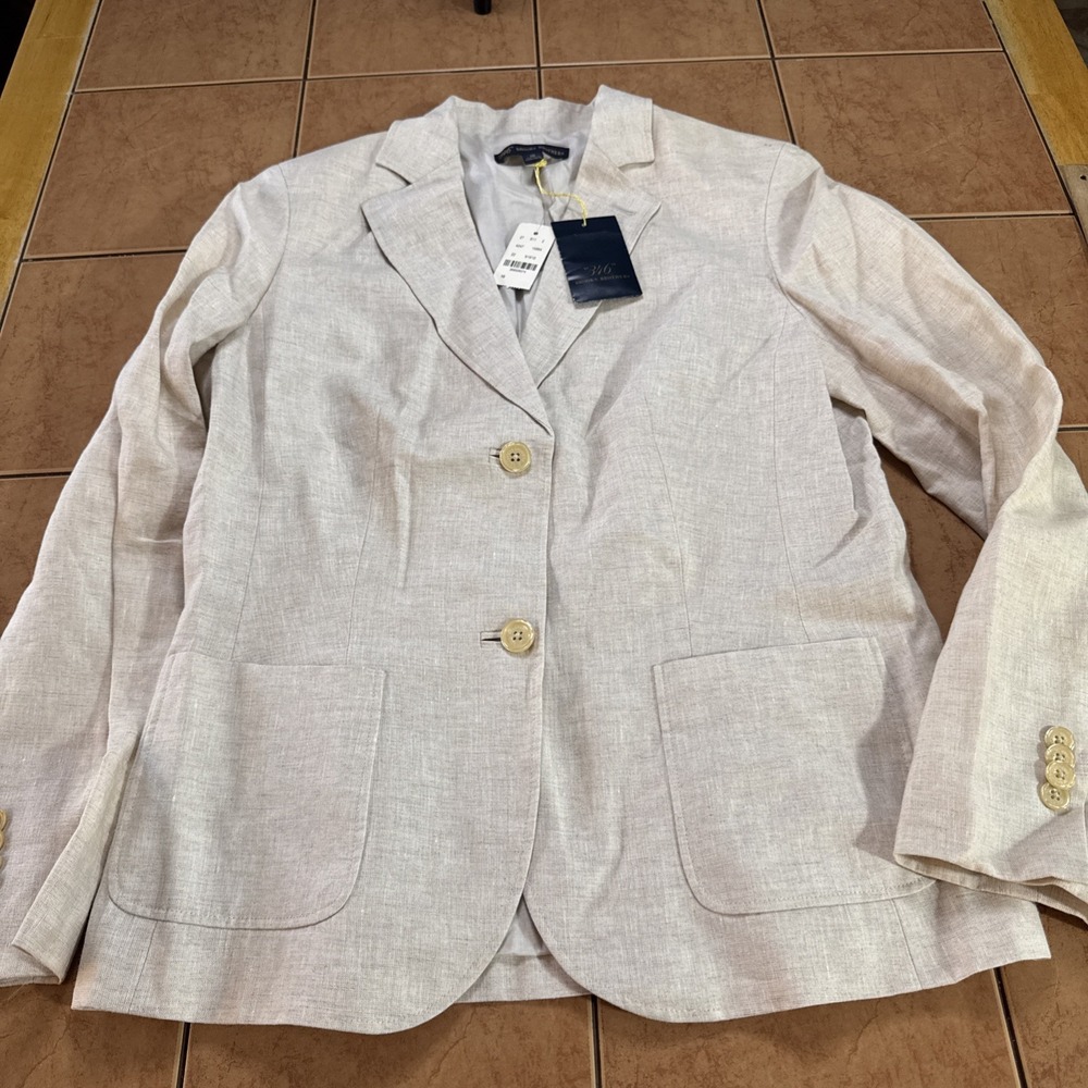 Brooks Brothers Light Beige Linen Blend Blazer
